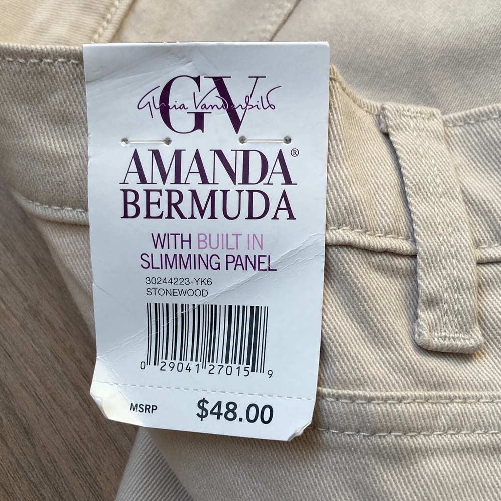 Gloria Vanderbilt Amanda Bermuda Short flawless stretch classic rise 24W - Picture 10 of 15